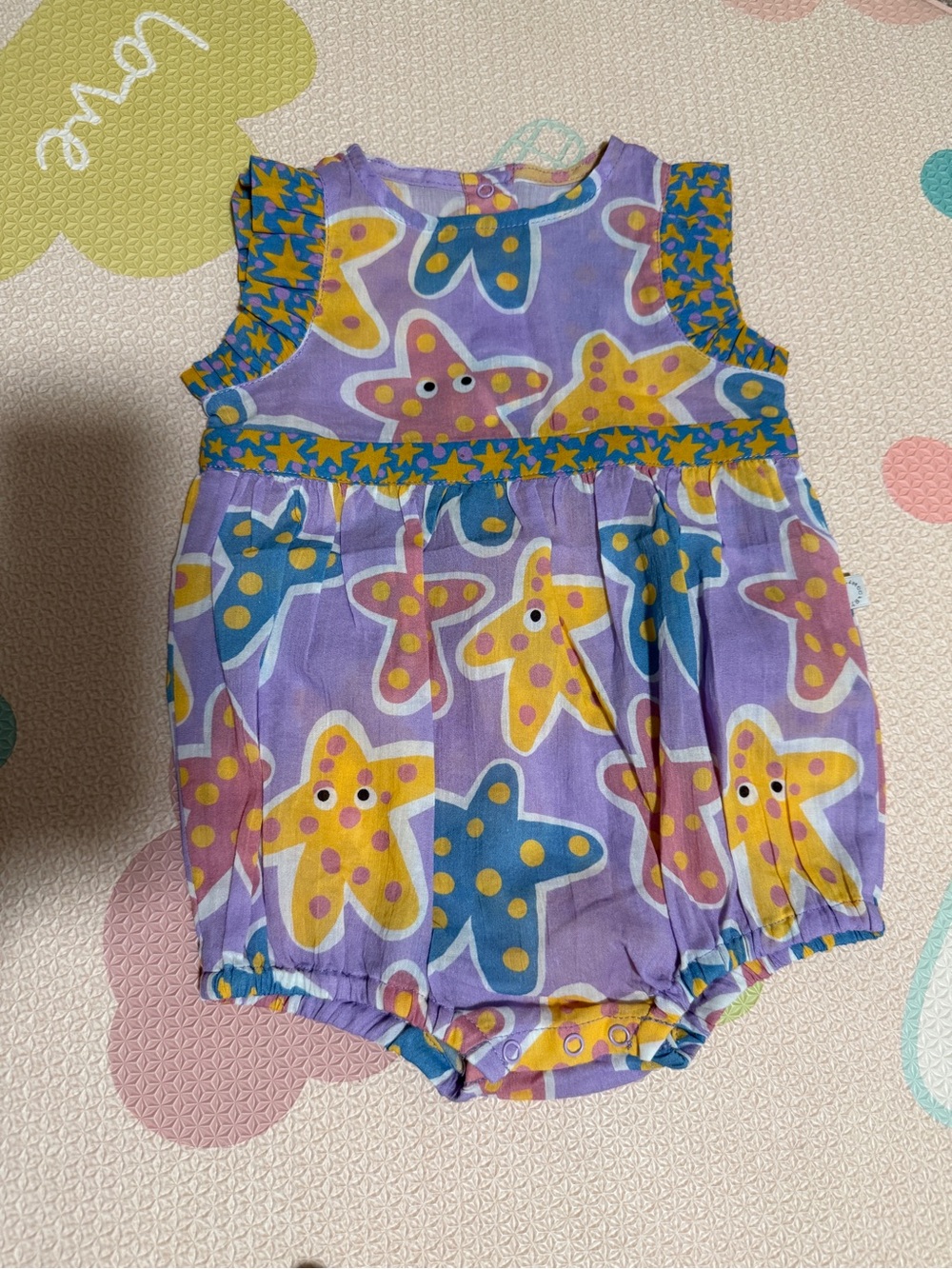 Stella McCartney Kids Purple Starfish Print One-Piece